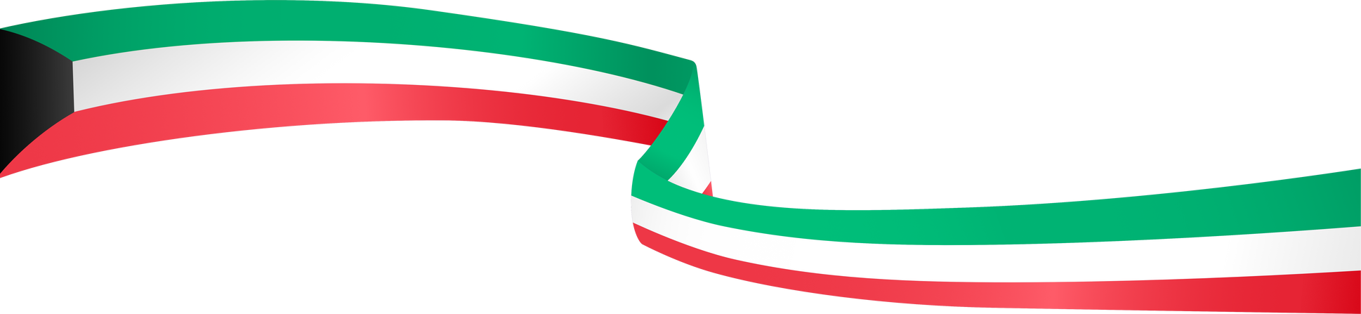 Kuwait   flag  isolated  on png or transparent background